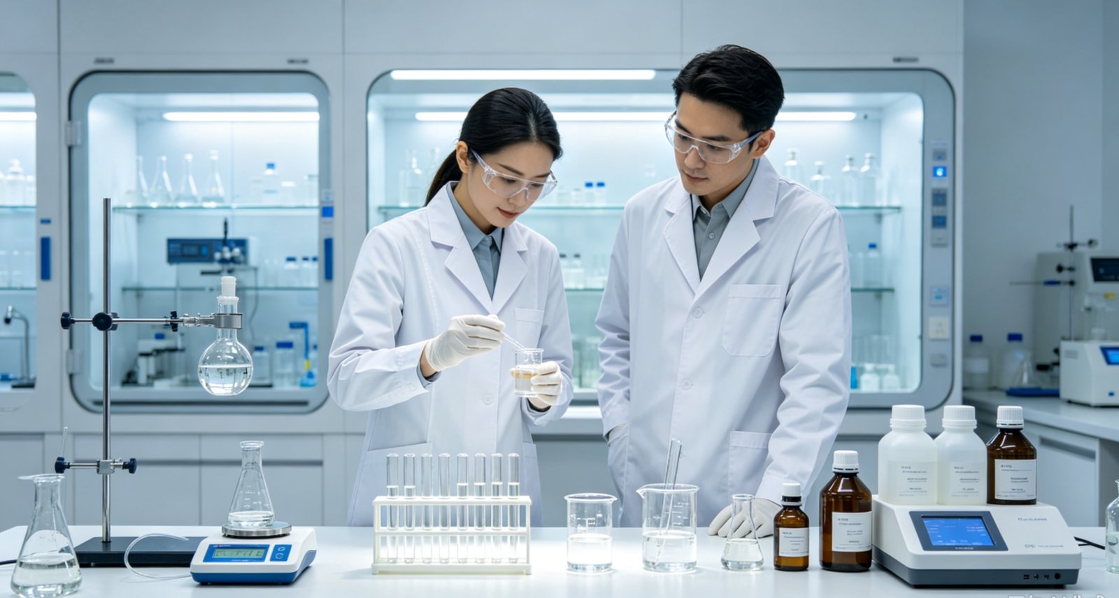 研發人員進行配方研究