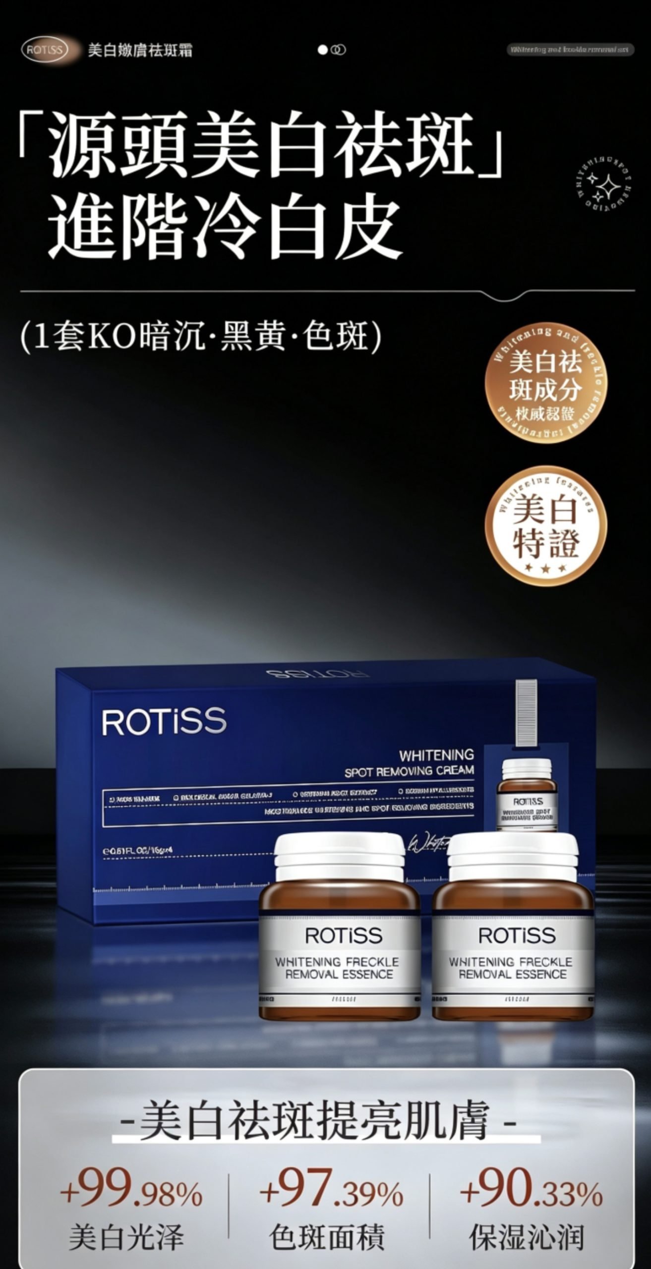 ROTISS 煥亮淡斑精華霜 15g×4瓶